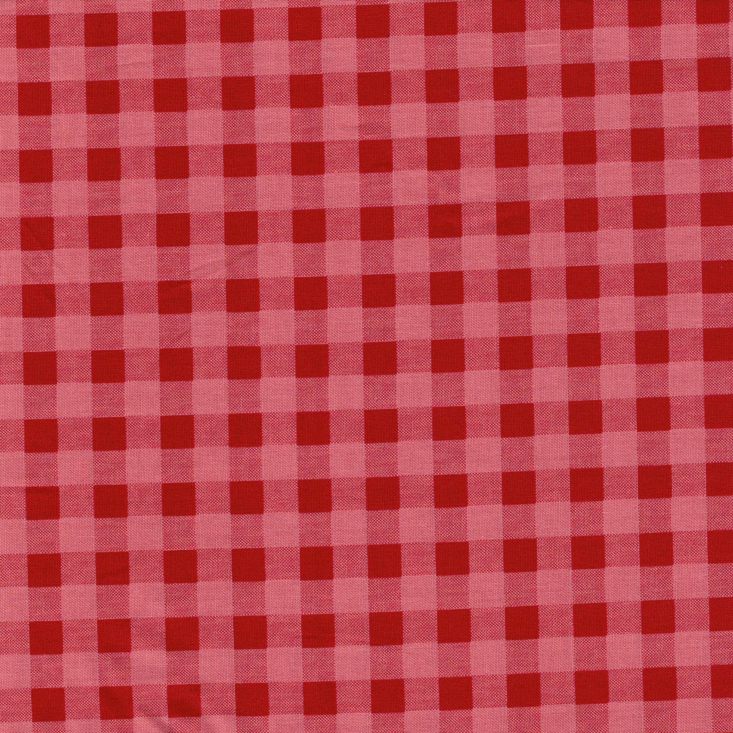 Tissu coton imprimé carreaux rouges