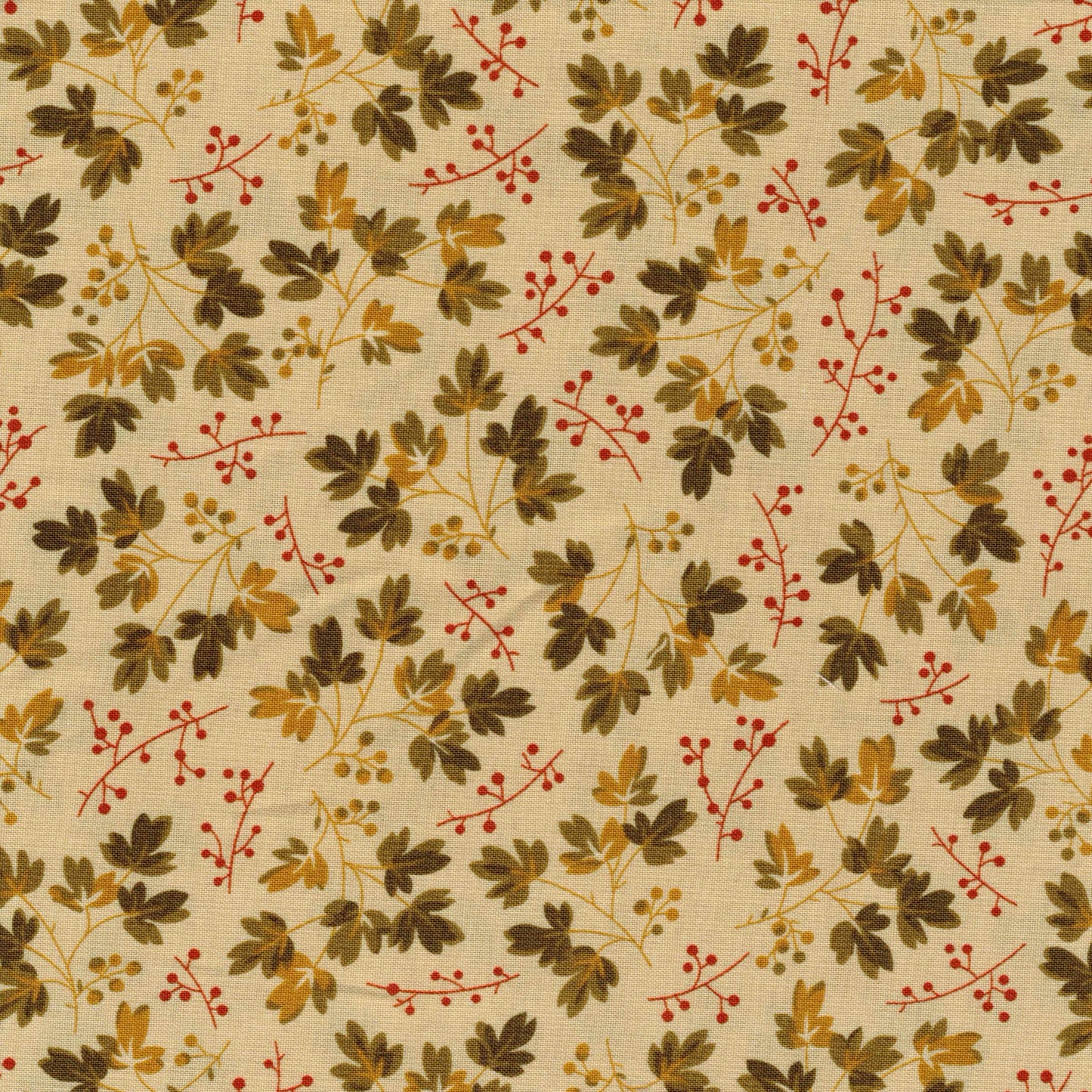 Tissu coton à imprimé feuilles de vigne