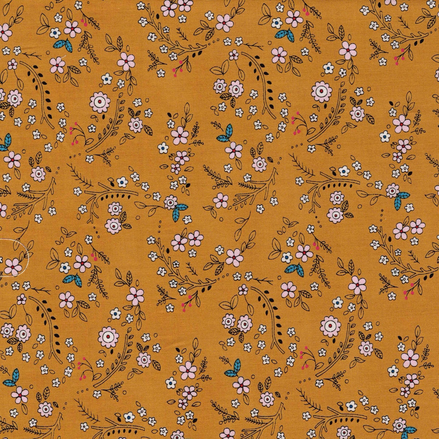 Tissu coton à imprimé floral