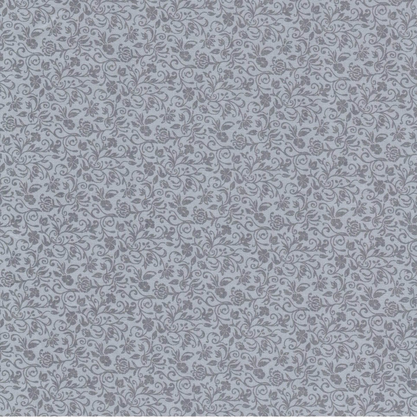 Tissu coton gris à petits motifs