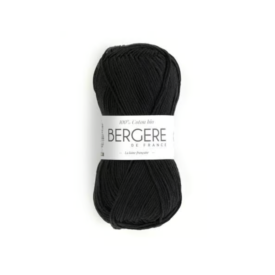 100% Coton Bio Noir Bergère de France