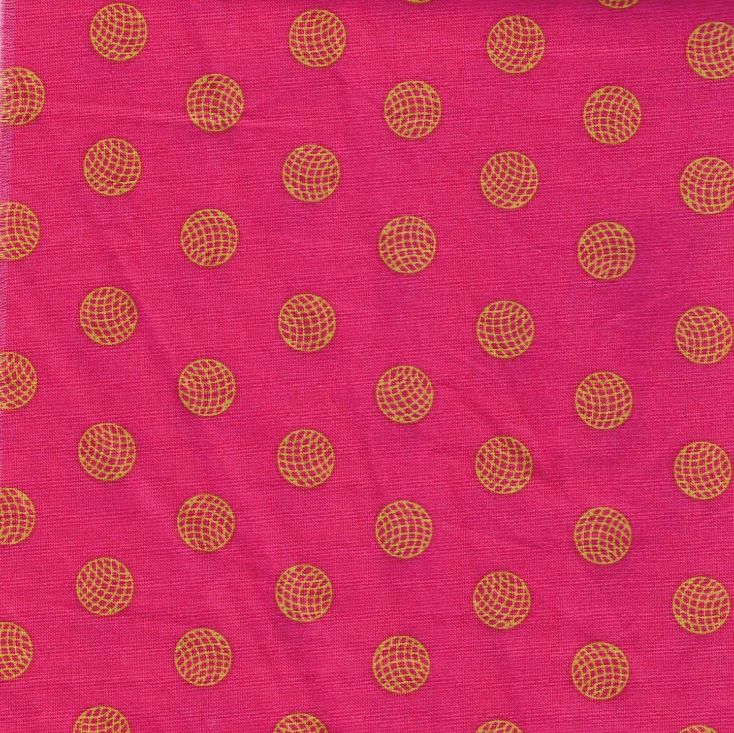 Tissu coton fuchsia à imprimé