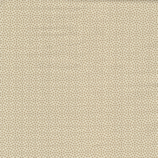 Tissu coton imprimé pois beige