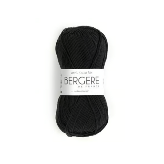 100% Coton Bio Noir Bergère de France