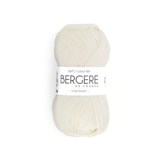 100% Coton Bio Blanc Bergère de France