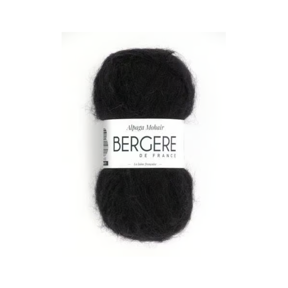 Alpaga Mohair Noir Bergère de France