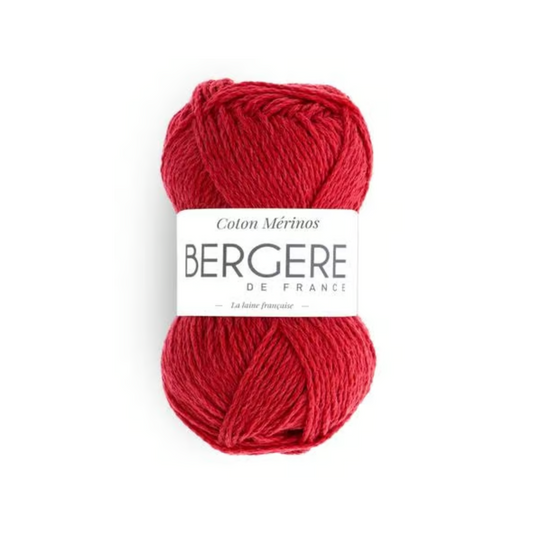 Coton Mérinos Coquelicot Bergère de France